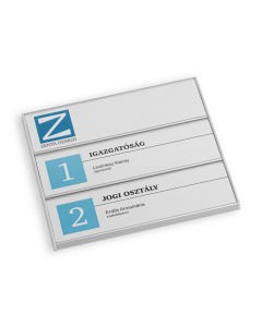 3 soros alumínium ajtó névtábla