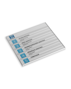 6 soros alumínium ajtó névtábla